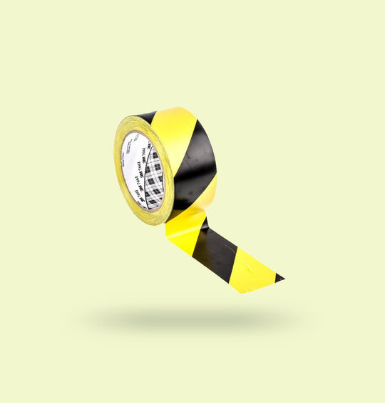 Ruban de marquage sécurité Noir/Jaune 50mm x 33m